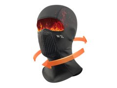 Cyklistická kukla Rockbros LF25699 z&nbsp;fleece – černá 2