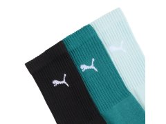 Ponožky Puma Crew, 3 páry, černé, mořská zeleň, světle modré, 880355, velikost 41 1