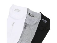 Ponožky Puma Sneaker Plain, balení po 3 kusech, šedé, bílé, černé 938624 17 1