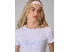 Dámské tričko slim s potiskem 4F 4FRAW26TTSHF4373-10S 2