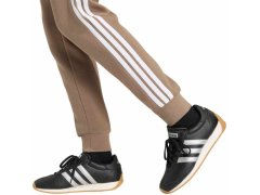 Dámské kalhoty adidas Essentials 3-Stripes Fleece Slim, béžové, KF8317 4