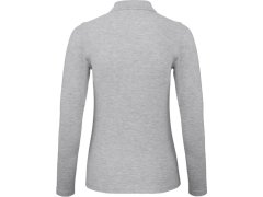 B&C ID.001 LSL /women Dámské piqué polo s dlouhým rukávem 01.0I13 heather grey 5