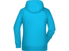 Daiber 8023 Dámská raglánová mikina s kapucí 02.8023 turquoise 7