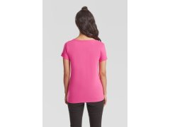 Fruit of the Loom Lady-Fit Iconic 150 V-Neck T Dámské tričko s výstřihem do V 16.1444 fuchsia 5