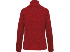 Kariban K 9107 Dámská melanžová pletená fleecová bunda 20.9107 red melange 7