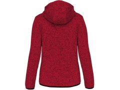 Kariban ProAct PA 366 Dámská pletená fleecová bunda s&nbsp;kapucí 20.P366 red melange 4