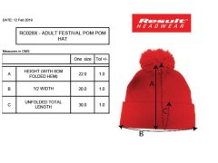 Result Headwear RC 028X Pletená čepice s bambulí 28.028X royal 3