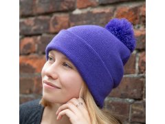 Result Headwear RC 028X Pletená čepice s&nbsp;bambulí 28.028X purple 5