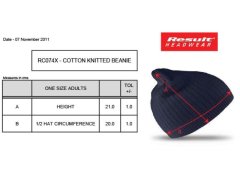 Result Headwear RC 074X Pletená žebrovaná čepice 28.074X red 2