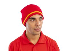 Result Headwear R 368X Pletená čepice s kontrastními pruhy 28.368X green/gold-white 7