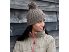 Result Headwear R 369X Pletená čepice s bambulí 28.369X raspberry 2