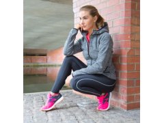 Spiro S 245F Dámská mikrofleecová mikina s kapucí 29.245F grey/black 1