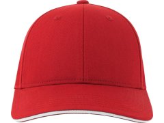 Atlantis Headwear Liberty Sandwich-S 6 panelová baseballová kšiltovka 33.0251 red/white 8