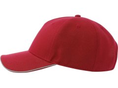 Atlantis Headwear Reflect-S 5 panelová baseballová kšiltovka 33.0254 red 1