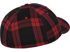 Flexfit 6197 6 panelová kšiltovka "Tartan Plaid" 55.6197 black/red 4