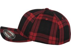 Flexfit 6197 6 panelová kšiltovka "Tartan Plaid" 55.6197 black/red 5