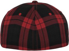 Flexfit 6197 6 panelová kšiltovka "Tartan Plaid" 55.6197 black/red 8