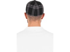Flexfit 6197 6 panelová kšiltovka "Tartan Plaid" 55.6197 black/grey 1