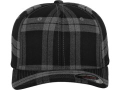 Flexfit 6197 6 panelová kšiltovka "Tartan Plaid" 55.6197 black/grey 6