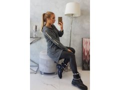 Mikina se zipem na zádech graphite melange 2