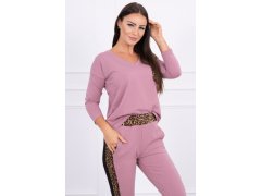 Sada s&nbsp;leopardím potiskem tmavě růžová 2