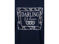 Darling tunika s potiskem námořnická modř S/M - L/XL 3