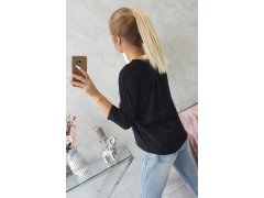 Halenka s 3D grafikou kočky černá 4