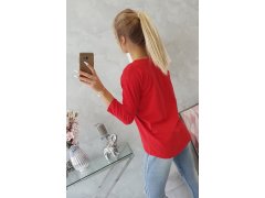 Halenka s 3D grafikou kočky červená 4