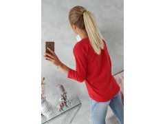Halenka s potiskem Originální červená 4