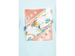 Halenka s grafikou 3D Bird mint 1