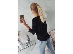 Halenka s&nbsp;3D grafikou ptáka černá 4