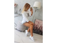Halenka s potiskem Star Style bílá 5