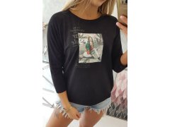 Halenka s potiskem Star Style černá 3