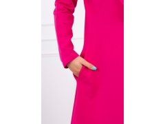 Dlouhá pláštěnka s&nbsp;kapucí fuchsiová 2