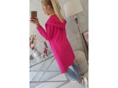 Dlouhá pláštěnka s&nbsp;kapucí fuchsiová 6