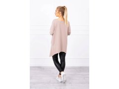 Oversize halenka tmavě béžová 3