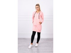 Mikina s&nbsp;kapucí lososová 1