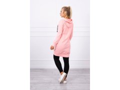 Mikina s&nbsp;kapucí lososová 2