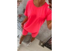 Souprava top+legíny růžová neonová 5