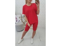 Souprava top+legíny červená 3