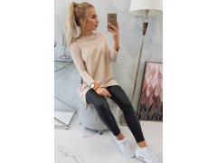 Mikina s potiskem jízdního kola béžová 6