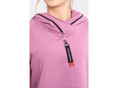 Tmavě růžová tunika na zip s&nbsp;kapucí Oversize 7