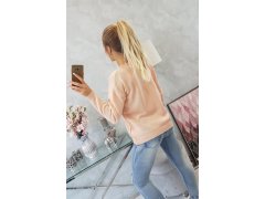 Svetr s&nbsp;výstřihem do V, pudrově růžový 4