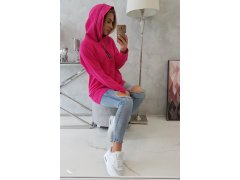 Tunika na zip s&nbsp;kapucí Oversize fuchsiová 4