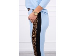 Sada s leopardím potiskem modré barvy 3