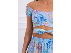 Modrá květinová sada 3