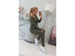 Sada s khaki výstřihem na knoflíky 7