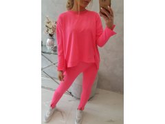 Sada s oversize halenkou růžová neonová 2