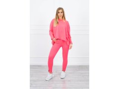 Sada s oversize halenkou růžová neonová 3
