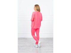 Sada s oversize halenkou růžová neonová 4